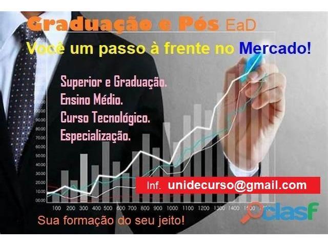 Curso de Graduação e Pós  EaD - Paga só após receber